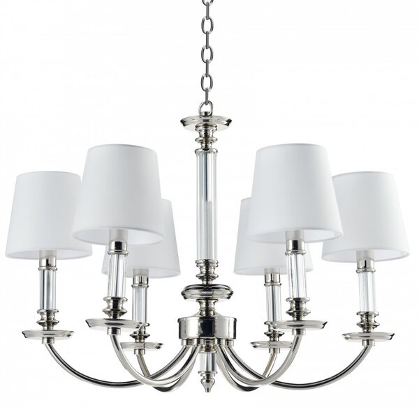 Cosmolight modern csillár siena fehér nikkel cosp06308ni-wh