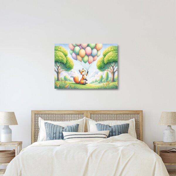 Üveg kép – Boldog róka (70x50 cm)