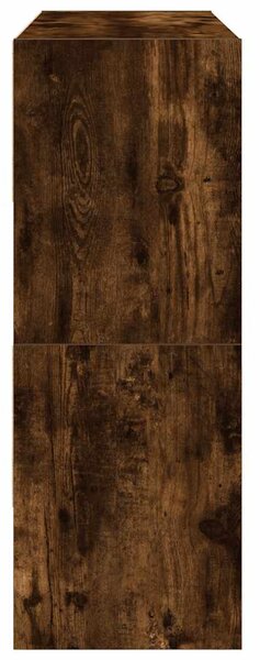Cipőtartó 2 db egymásba rakható füstölt tölgyfa 89,5x30x40 cm