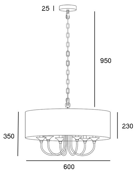 Cosmolight glamour klasszikus csillár abu dhabi fehér króm cosp06512ch-wh