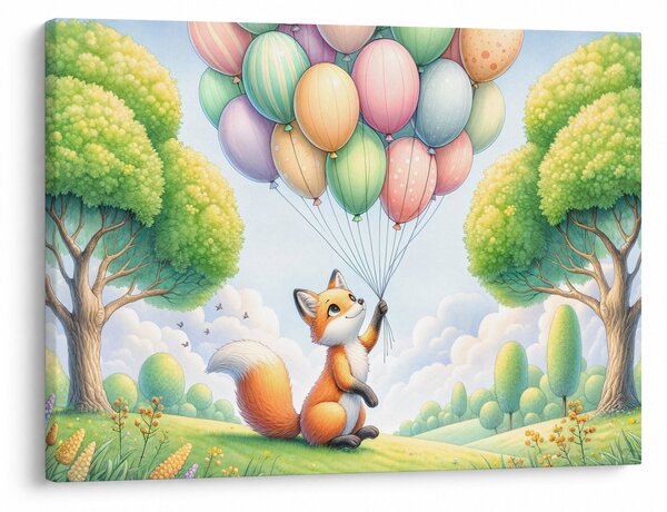 Kép – Boldog róka (70x50 cm)