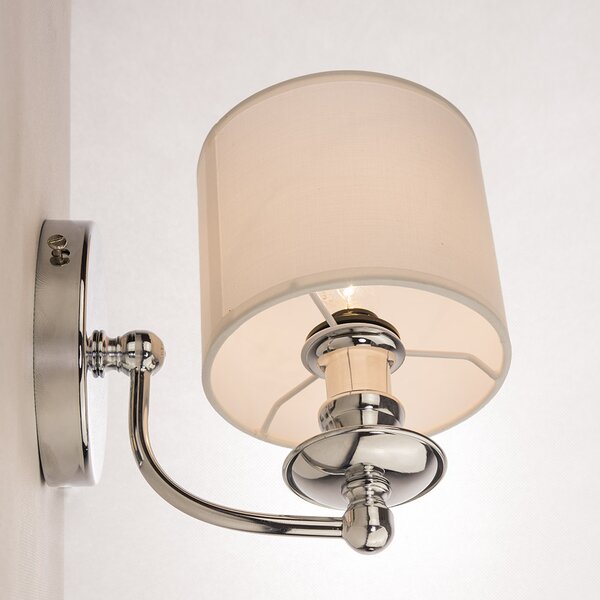 Cosmolight glamour klasszikus fali lámpa abu dhabi fehér króm cosw01888ch-wh