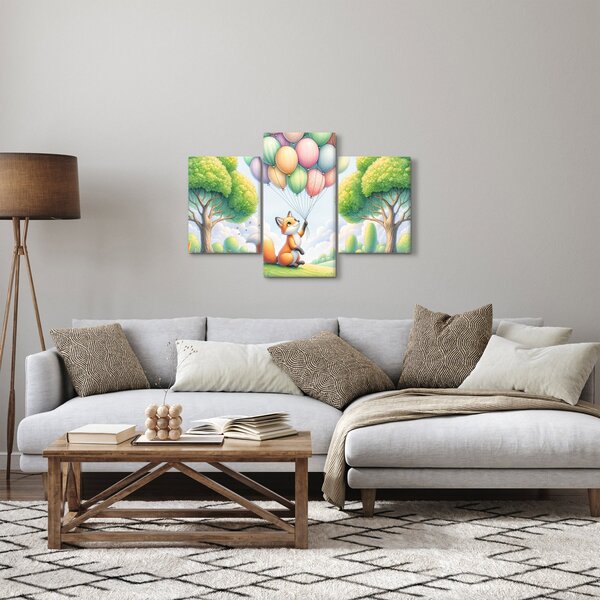 Kép – Boldog róka (90x60 cm)