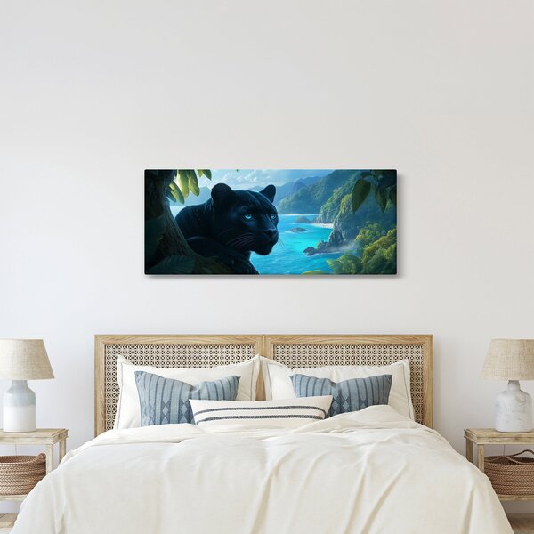 Kép - Fekete párduc a dzsungelben (120x50 cm)