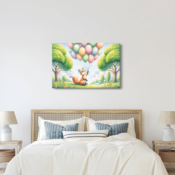 Kép – Boldog róka (90x60 cm)