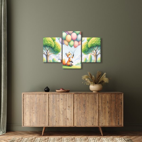 Kép – Boldog róka (90x60 cm)