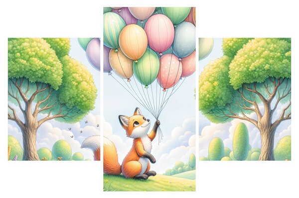 Kép – Boldog róka (90x60 cm)