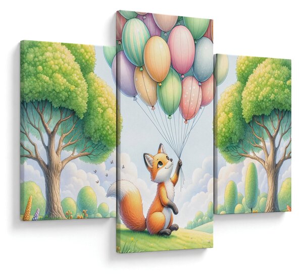 Kép – Boldog róka (90x60 cm)