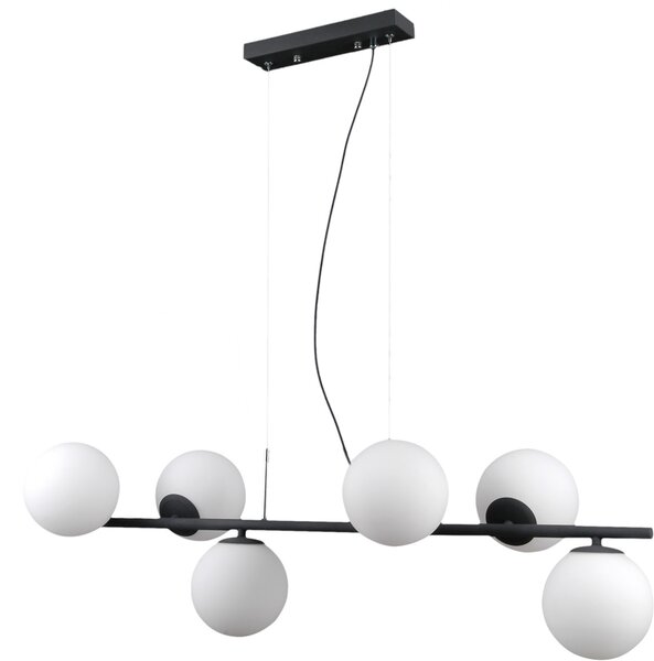 Italux modern függeszték raddi fehér fekete itxpnd-5510-6-bk