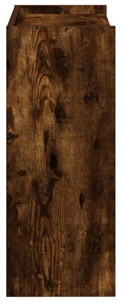 Füstös tölgy színű szerelt fa cipőtartó 60x25x62 cm