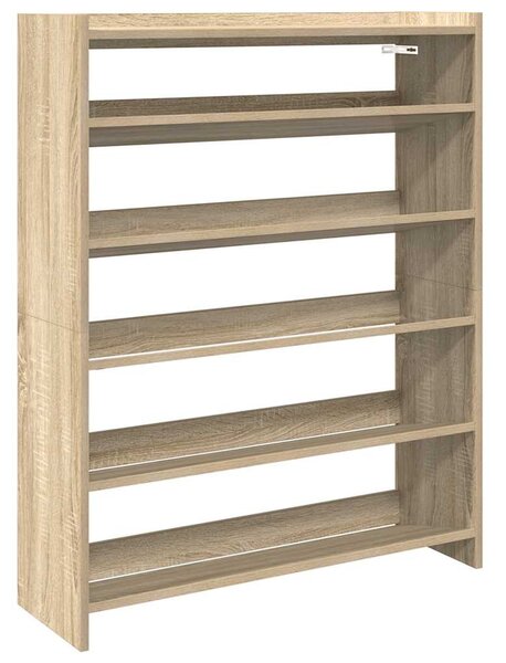 Sonoma tölgy színű szerelt fa cipőtartó 80x25x100 cm