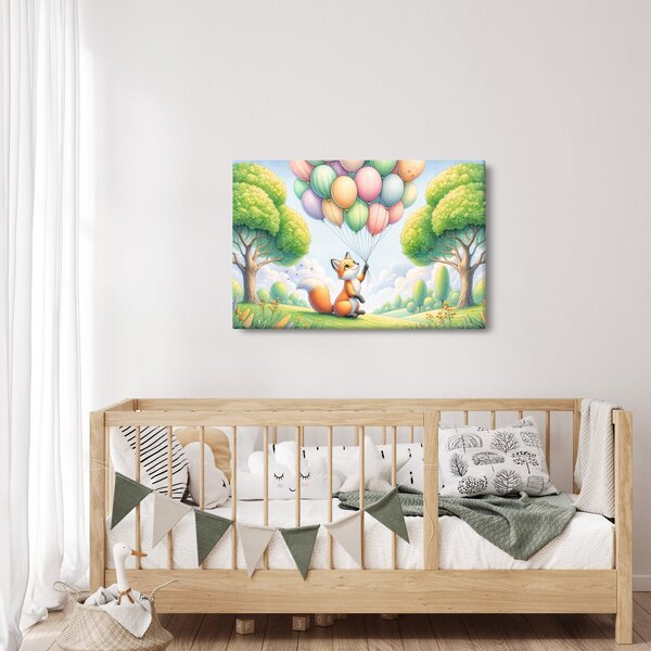 Kép – Boldog róka (90x60 cm)