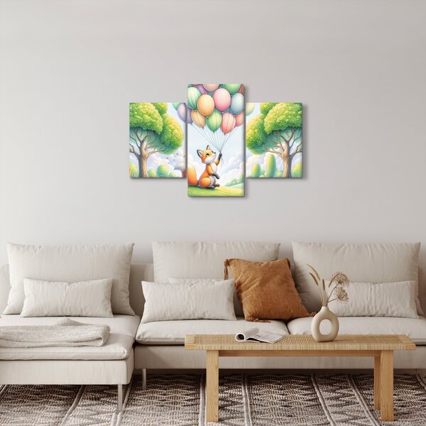 Kép – Boldog róka (90x60 cm)