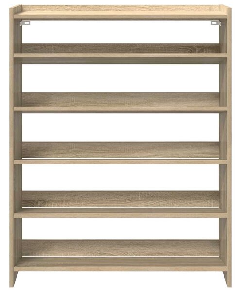 Sonoma tölgy színű szerelt fa cipőtartó 80x25x100 cm
