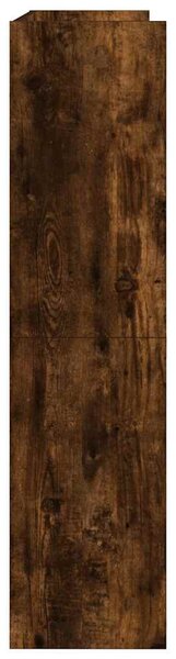 Füstös tölgy színű szerelt fa cipőtartó 80x25x100 cm
