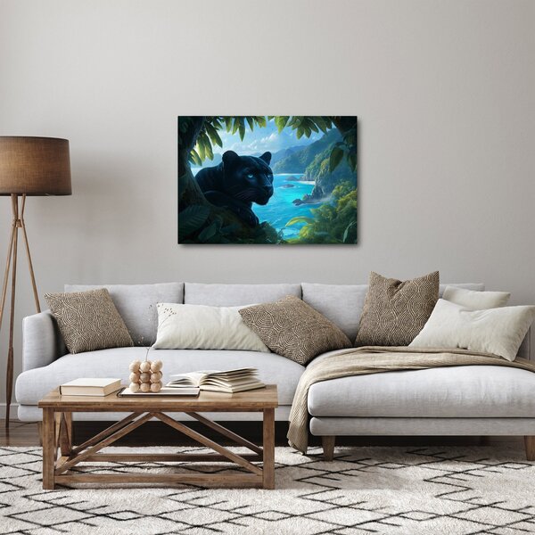 Kép - Fekete párduc a dzsungelben (70x50 cm)