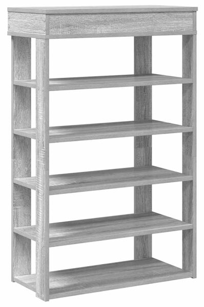 Szürke sonoma színű szerelt fa cipőtartó 60x30x98 cm