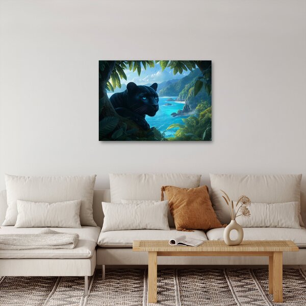 Kép - Fekete párduc a dzsungelben (70x50 cm)