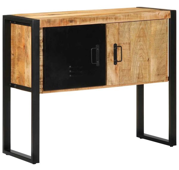 Konzolszekrény 90x35x75 cm Tömör durva fa mangó