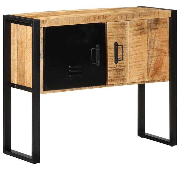 Konzolszekrény 90x35x75 cm Tömör durva fa mangó