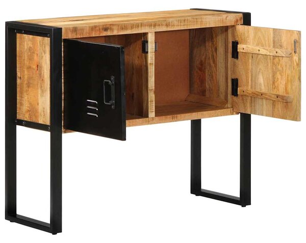 Konzolszekrény 90x35x75 cm Tömör durva fa mangó