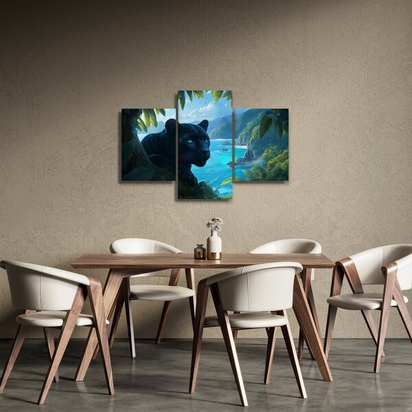 Kép - Fekete párduc a dzsungelben (90x60 cm)