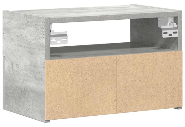 Betonszürke falra szerelhető éjjeliszekrény 45 x 26 x 28,5 cm