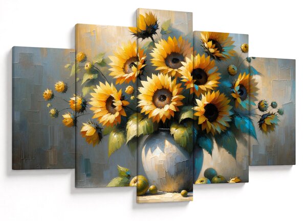 Kép – Napraforgós váza (150x105 cm)