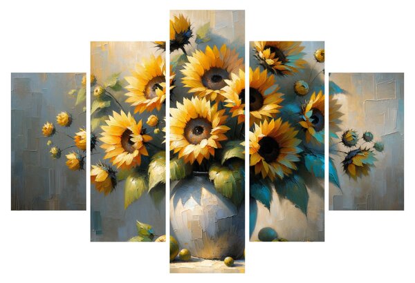 Kép – Napraforgós váza (150x105 cm)