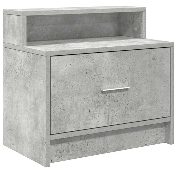 Betonszürke éjjeliszekrény fiókkal 51 x 31 x 47 cm