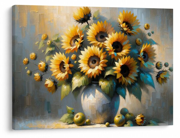 Kép – Napraforgós váza (70x50 cm)
