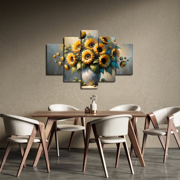 Kép – Napraforgós váza (150x105 cm)
