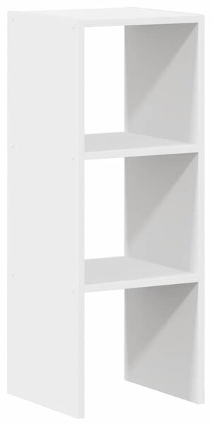 Fehér színű szerelt fa könyvespolc halmozható 30 x 30 x 80 cm