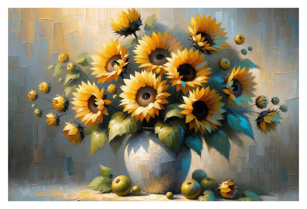 Kép – Napraforgós váza (90x60 cm)