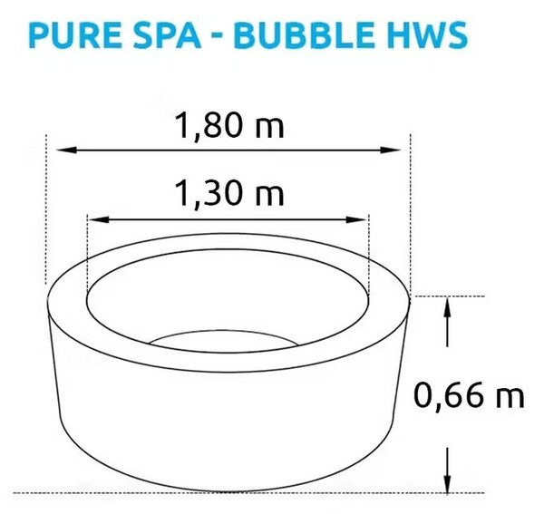 Felfújható pezsgőfürdő Marimex Pure Spa - Bubble HWS - kék -Intex 28486EX