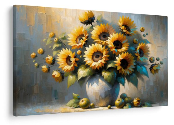 Kép – Napraforgós váza (90x60 cm)