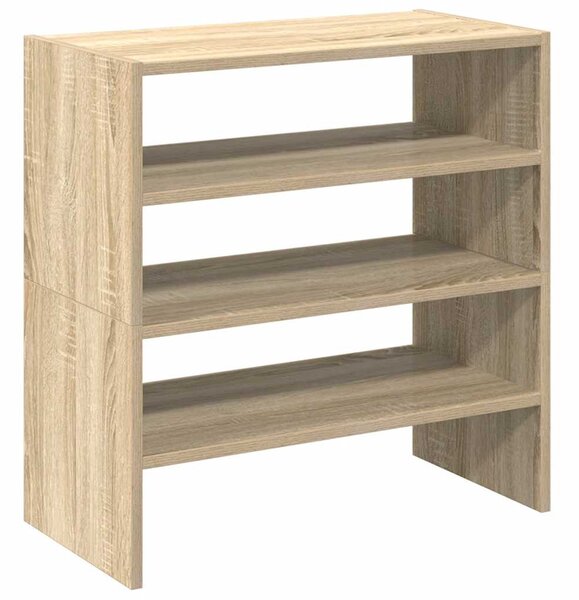 2 db sonoma tölgy cipőtartó állvány halmozható 60 x 30 x 30,5cm