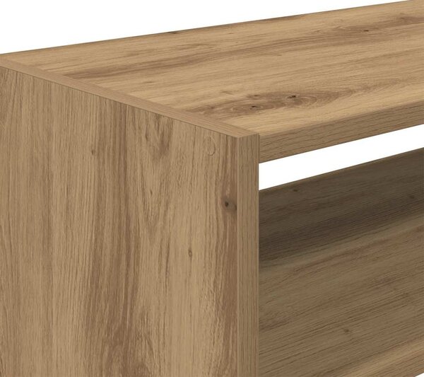 2 db kézműves tölgy cipőtartó állvány halmozható 60x30x30,5 cm