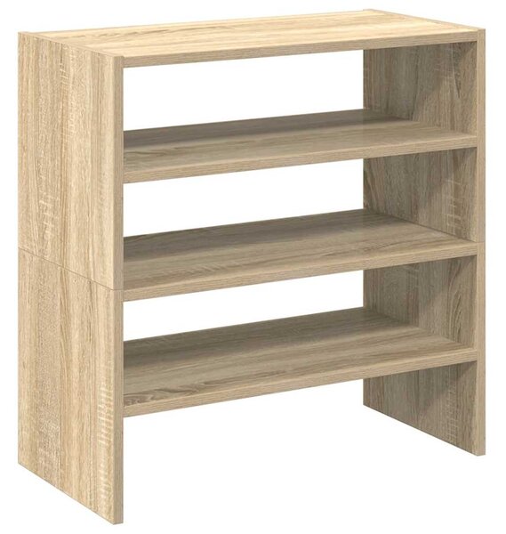 2 db sonoma tölgy cipőtartó állvány halmozható 60 x 30 x 30,5cm