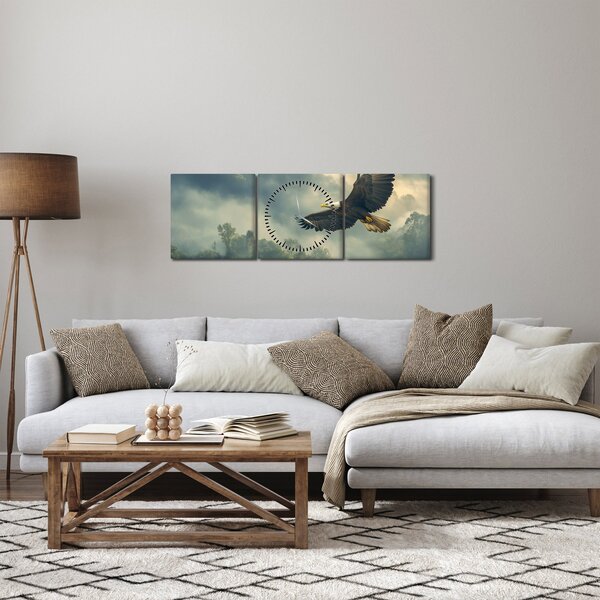 Kép - Repülő sas (órával) (90x30 cm)