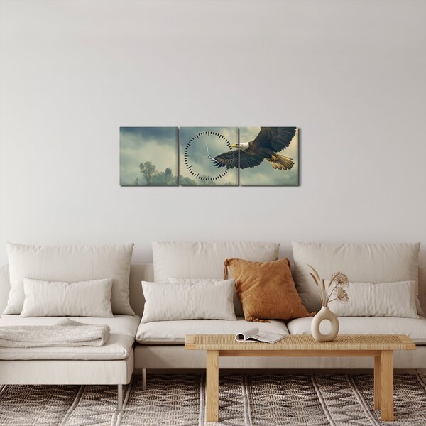 Kép - Repülő sas (órával) (90x30 cm)