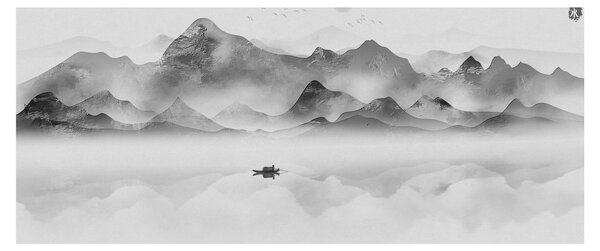 Kép - Japán tó (120x50 cm)