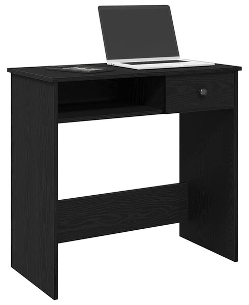 Fekete forgácslap íróasztal 80 x 40 x 75 cm