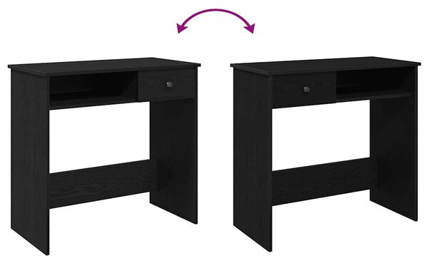 Fekete forgácslap íróasztal 80 x 40 x 75 cm