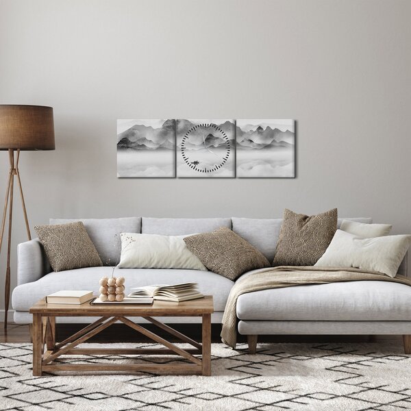 Kép - Japán tó (órával) (90x30 cm)