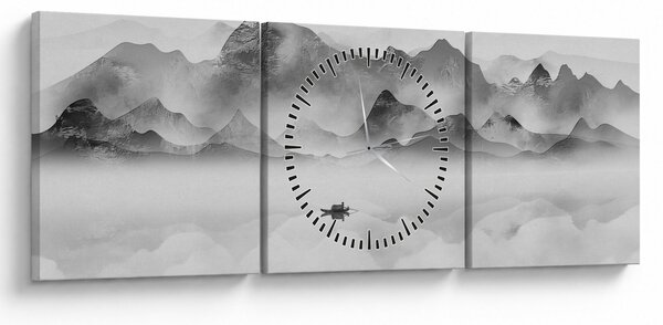 Kép - Japán tó (órával) (90x30 cm)