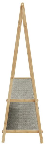 Bambusz ruhaállvány polcokkal 132 x 45,5 x 150,5 cm