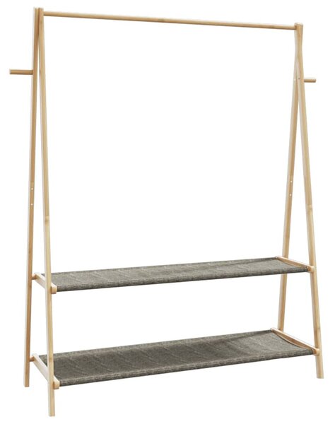 Bambusz ruhaállvány polcokkal 132 x 45,5 x 150,5 cm