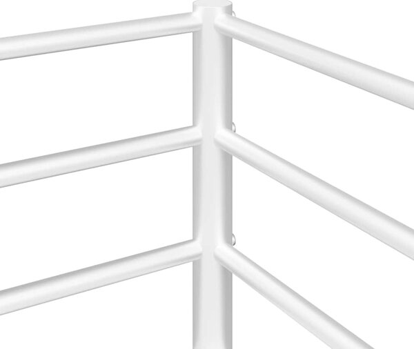 Fehér acél emeletes ágy matrac nélkül 75 x 190 cm