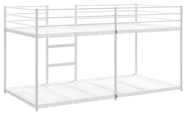 Fehér acél emeletes ágy matrac nélkül 75 x 190 cm